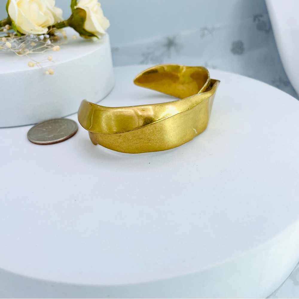 India Hicks Gold Tone Star Crystals Pave Bangle Cuff Bracelet